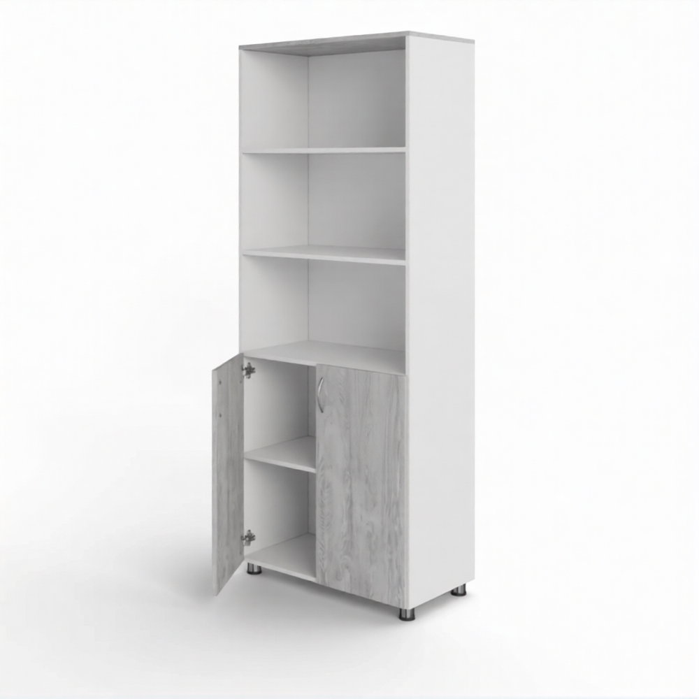 Шкаф для документов ШД-27 (ЛДСП белый, дуб канадский)