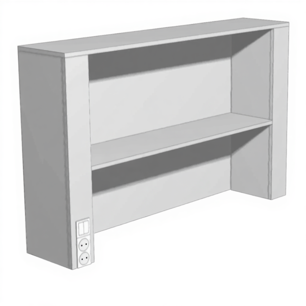 Надстройка для стола или тумбы Н-8 (ЛДСП серый)