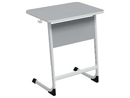 Стол 1-местный школьный 5-7 г/р "Нова" регулируемый (серый, м/к белый)