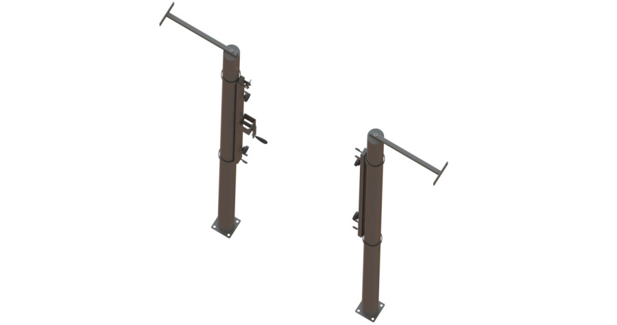 Стойки волейбольные с регулировкой высоты и механизмом натяжения СТ-43