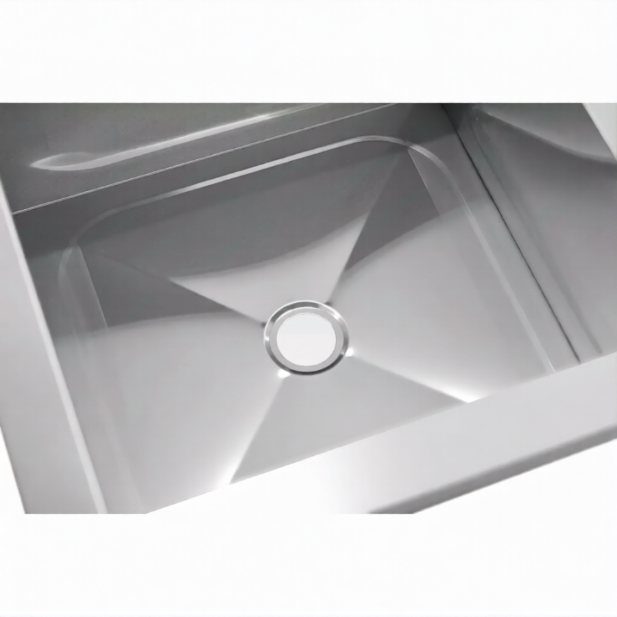 Ванна моечная ВМСн 700/2  2 м/о 600х600х350 (полка с отв., борт; ножка угл.)