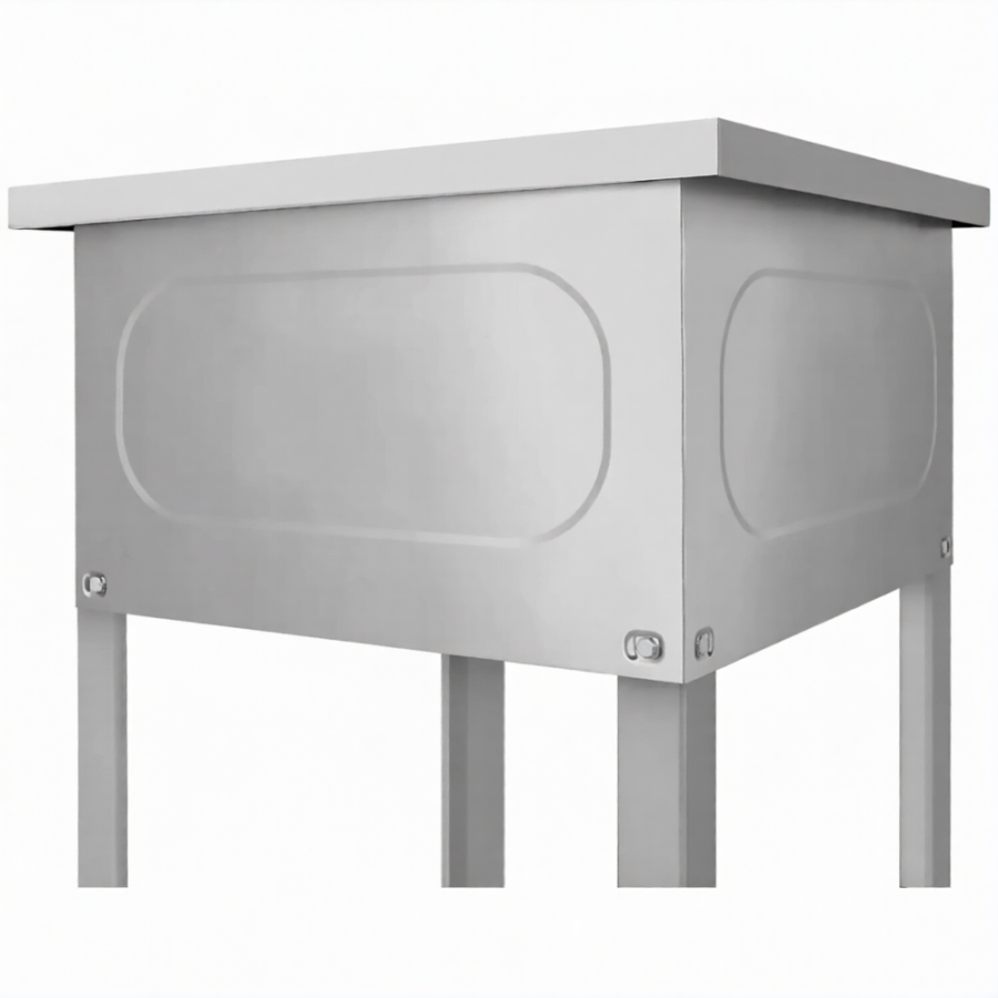 Ванна моечная ВМСн 700/2  2 м/о 600х600х350 (полка с отв., борт; ножка угл.)