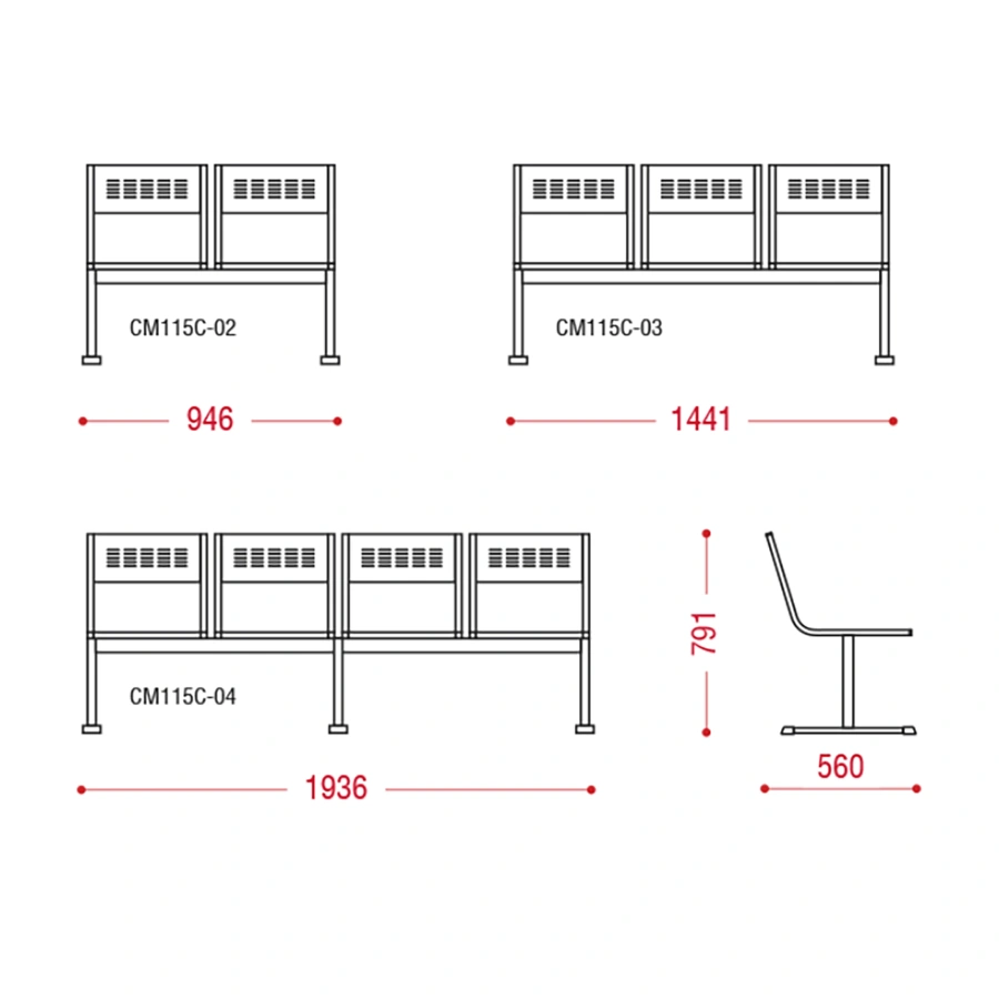 Многоместная секция М-Стайл (модель СМ 115С)