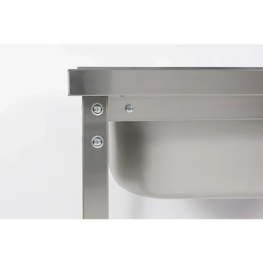 Ванна моечная двухсекционная цельнотянутая с бортом ВМЦ-2/12/7-БО-ЭН