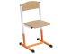 Стул школьный ученический 3-5 г/р "Альтер" регулируемый (фанера, м/к белый/оранжевый)