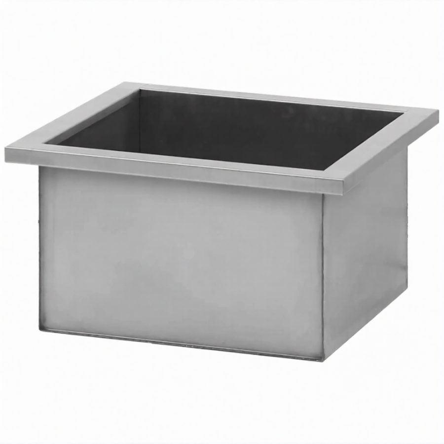 Ванна моечная ВМСн 700/2  2 м/о 600х600х350 (полка с отв., борт; ножка угл.)