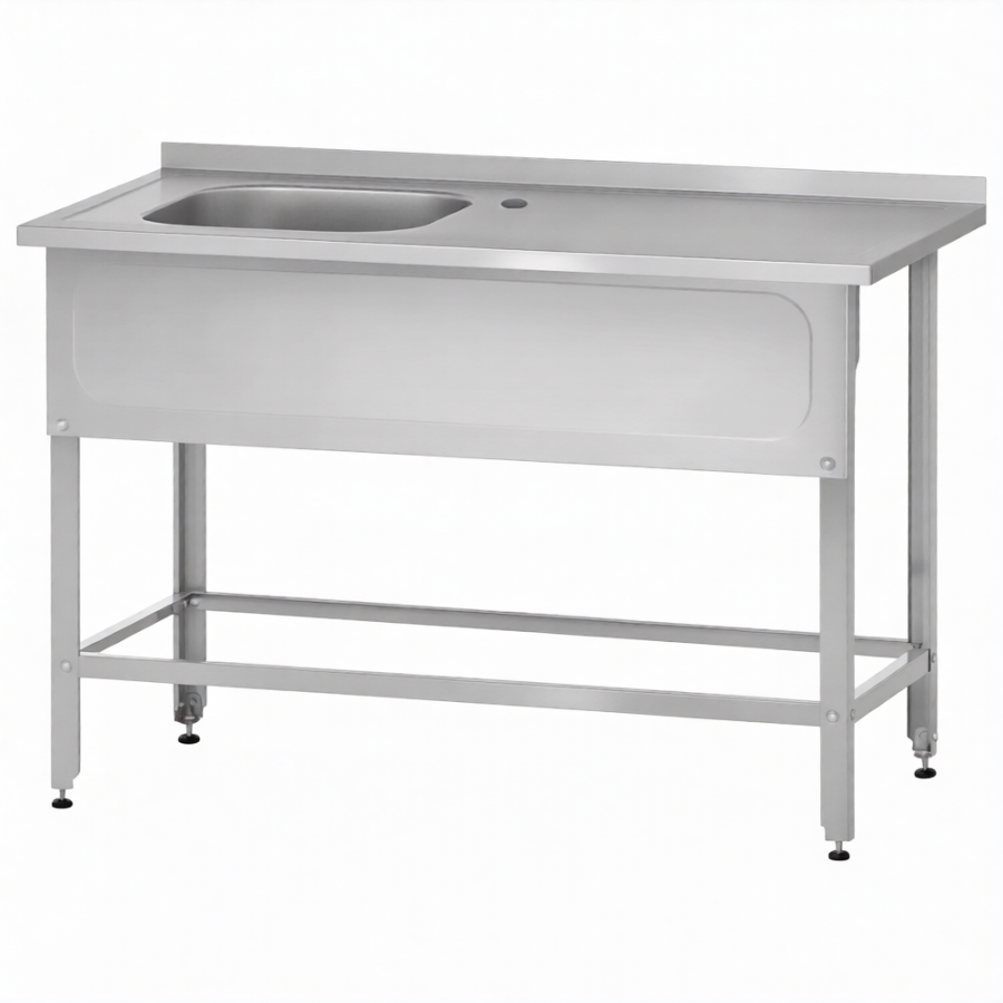 Ванна с рабочей поверх. РПЦн  860х1200х700 правое м/о 400, борт, экран (ножка угловая)