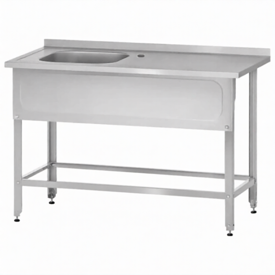 Ванна с рабочей поверх. РПЦн  860х1200х700 правое м/о 400, борт, экран (ножка угловая)